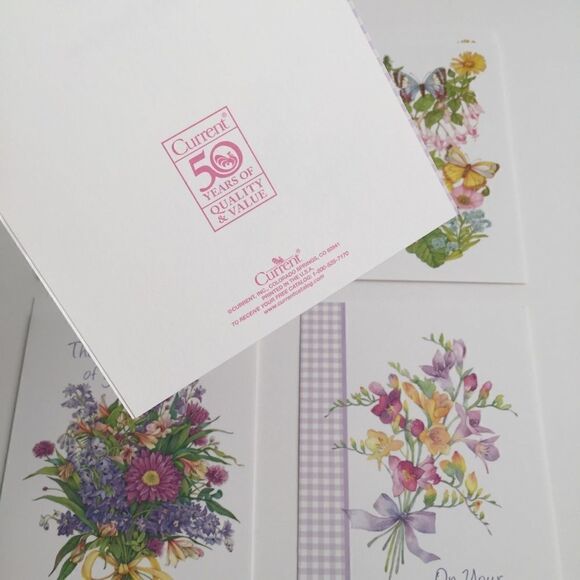 Vintage Current Birthday Cards Bundle/Lot 8 Floral Design Printed in the USA - Picture 7 of 8